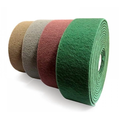 Нетканый абразивный материал RoxelPro S MED 115мм х 10м темно-серый