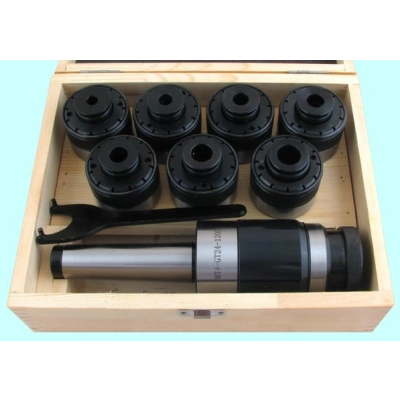 Патрон резьбонарезной с хвостовиком КМ2 с набором головок из 7 шт. М3-М12 (MТ2-GT12-110L) CNIC