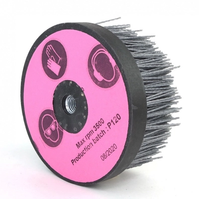 Щетка чашечная Д140*M14, ворс полимер-абразив P120 (код 3-104)