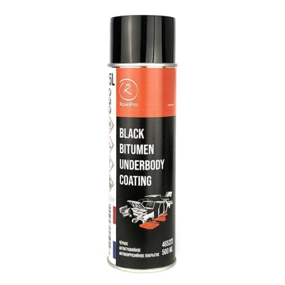 Антигравийное антикоррозийное неокрашиваемое покрытие, аэрозоль, черное, 0,5 л