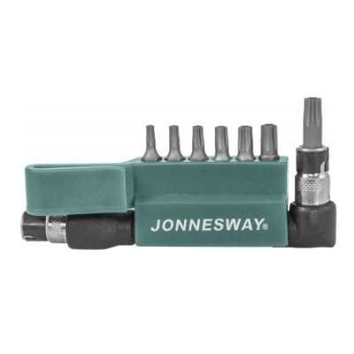 Комплект вставок-бит 1/4DR T-TORX®, T10H-T40H, c Г-образным приводом, 8 предметов Jonnesway