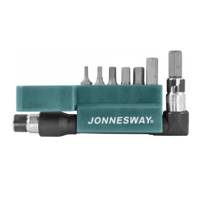 Комплект вставок-бит 1/4DR шестигранных, H2-H8, c Г-образным приводом, 8 предметов Jonnesway