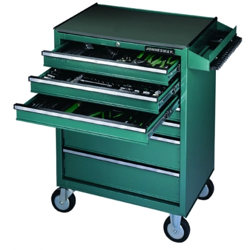 Тележка инструментальная 7-ми полочная с инструментом в ложементах, 146 предметов Jonnesway