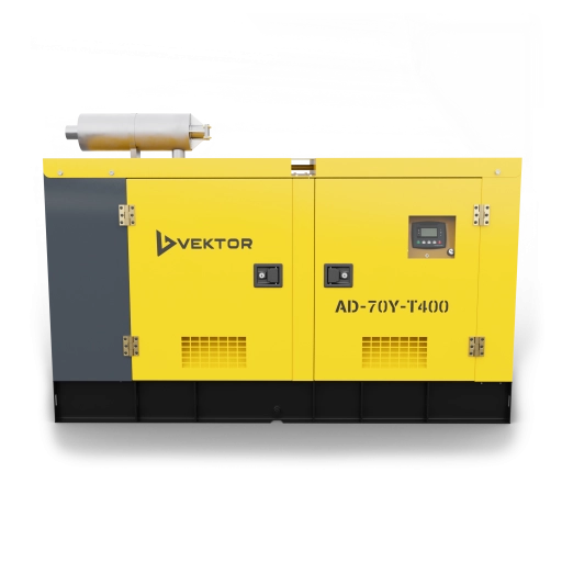 Дизельный генератор Vektor AD-70Y-T400 в шумозащитной кожухе