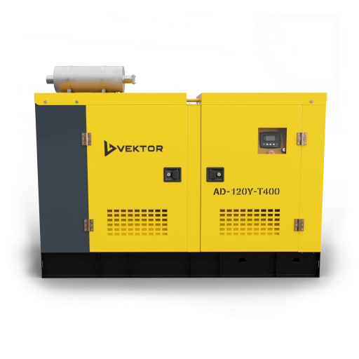Дизельный генератор Vektor AD-120Y-T400 в шумозащитном кожухе с АВР