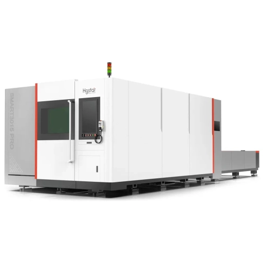 Лазерный станок HGTECH SMART3015PRO 12 кВт с защитной кабиной и сменным столом для резки листов металла