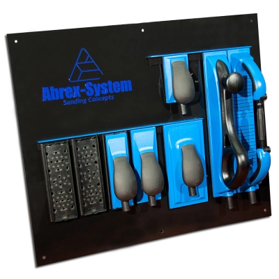 Настенный стенд для ручного шлифовального инструмента 690х580 мм