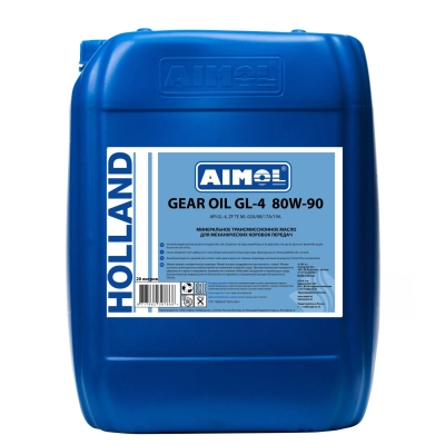 Минеральное трансмиссионное масло для механических коробок передач AIMOL Gear Oil GL-4 80W-90, 4 л
