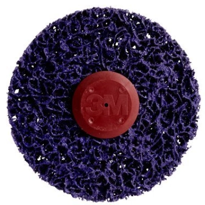 Зачистной круг со шпинделем 3M Scotch-Brite Clean'N'Strip XT-ZS S XCS, фиолетовый, 150х13х8 мм