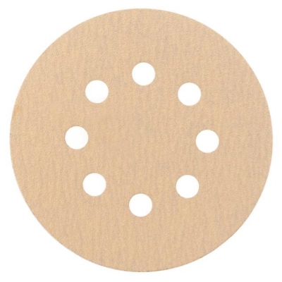 Шлифовальные круги d125, на липучке, зерно P500 (8 отверстий), уп-ка 10 шт