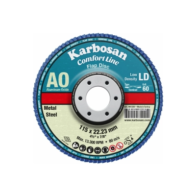 Круг лепестковый КЛТ 115х22/Р60 Karbosan Comfort Line AO LD Flap Конический