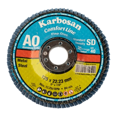 Круг лепестковый КЛТ 125х22/Р40 Karbosan Comfort Line AO SD Flap Конический
